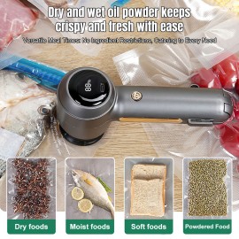 Electric Handheld Vacuum Sealer All-in-one Vacuum Sealing Kit Featuring Air-blowing, Inflation, And Vacuum Functions Includes 10 Reusable Vacuum Bags And 10 Mason Jar Lids Powerful And Compact Vacuum Sealing Device Perfect for Gifting