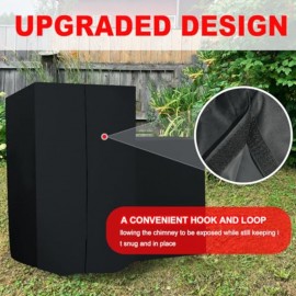 Heavy-Duty Waterproof Deep Fryer Cover with Side Shelf/Cart - Compatible with Bayou Classic 700-704, 700-701, 4 Gallon Fryers - All-Weather Protection, PU Coated Oxford Fabric, Dustproof & Spill-Proof Design, Easy-Clean - Compatible with Bayou Class