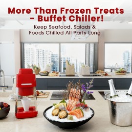 Electric Shaved Ice & Snow Cone Machine with Stainless Steel Blades | Ice Mold for Fluffy Hawaiian Ice, One-Button Operation, Includes Snow Cone Cup for Frozen Drinks & Treats, 120V Power Supply