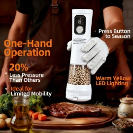 Multi-functional Grinder for Pepper, Sea Salt, and Other Spices, Electric Model