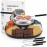 Electric S'mores Maker Flameless Indoor Marshmallow Roaster with 4 Roasting Sticks & 4 Trays - Tabletop Suitable for Movie Night, Camping Parties, for Ages - Compact S'mores Maker for Gifts (No Flame)
