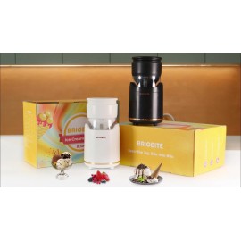 Compact Ice Cream Maker Machine with USB Charging - Rechargeable, Easy to Clean, Perfect for Homemade Ice Cream, Sorbet, Frozen Yogurt - Ideal Gift for Holidays - Black, Ice Cream Maker Machine, Holiday Gift Item, Sleek Appliance