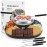 Electric S'mores Maker | Tabletop Indoor Flameless Marshmallow Roaster with 4 Roasting Sticks and 4 Trays, Movie Night Supplies