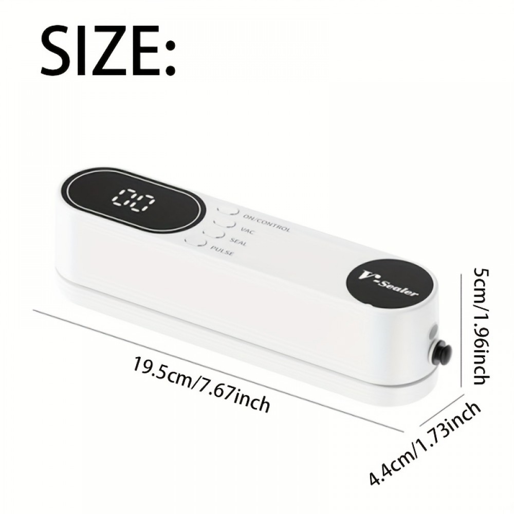 A Portable Rechargeable USB Vacuum Sealer with Three Adjustable Suction Levels And Multiple Usage Modes, Designed for Storing Snacks, Candies, And in Plastic Bags, Making It Convenient for Both Travel And Home Use
