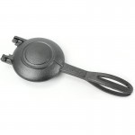 Compact Round Cast Iron Grilled Sandwich & Pie Maker with Single-Side - Portable for Pancakes, Burgers, Pizza - Even Distribution, Cast Iron, Ideal for, Camping, Picnics (No detached