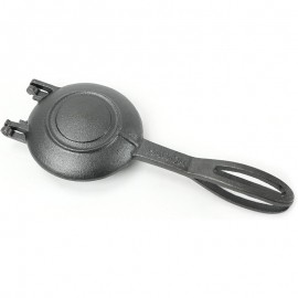 Compact Round Cast Iron Grilled Sandwich & Pie Maker with Single-Side - Portable for Pancakes, Burgers, Pizza - Even Distribution, Cast Iron, Ideal for, Camping, Picnics (No detached