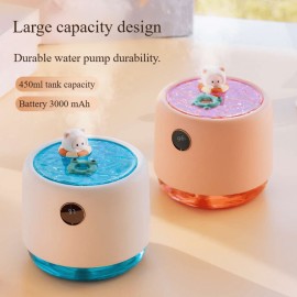 Bedroom Humidifier with Digital Display And Three-Color Night Light, Cool Mist Humidifier, 11 Hours Working Time, Essential Oil Diffuser, Perfect for Large Bedrooms, Living Rooms, Offices, Perfect Christmas Gifts