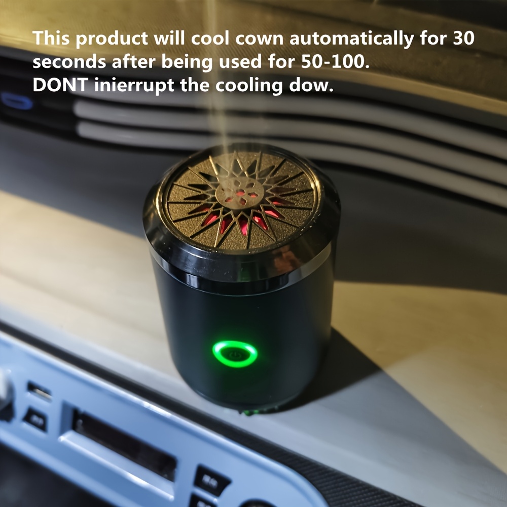 The Portable Mini Aromatherapy Metal Incense Burner Is Suitable for Indoor Use with Home Humidifiers, Featuring a USB Connection for And an Automatic Shut-Off to Prevent Overheating