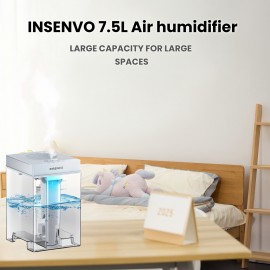 1.98gal Large-capacity Humidifier, Gray, Three-stage Atomization Gear, Suitable for Different Rooms, Timed Shutdown And Energy Saving, Easy to Clean And Maintain, Suitable for Office, Bedroom, Living Room, Apartment, Humidifiers for Bedroom Large