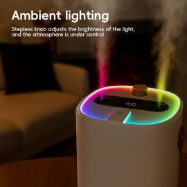 1pc Aroma Diffuser High Capacity Smart Humidifier | Touch Screen Integrated Control | with Night Light | Transparent Spray 3 Nozzles, Timer Function | And Ideal Humidifier for Summer, Office Humidifier, Modern Humidifier, Humidifier,  Summer