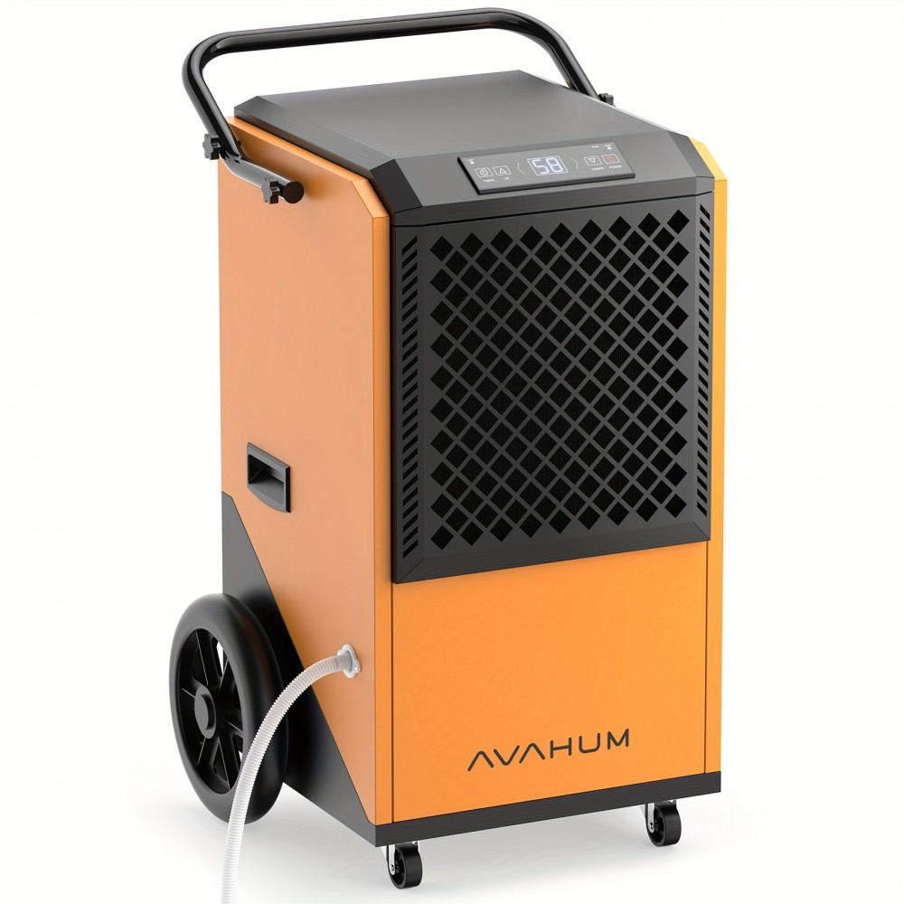 Dehumidifier for Basements, 305 Pint, 9000 Sqft Large Spaces, 38 Gallon/Day.Grade Dehumidifiers, 24H Timer, Continuous Dehumidification, Auto Defrost.