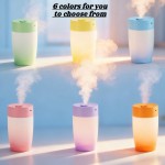 Small Colorful Light Mini Humidifier and Aromatherapy Diffuser, Home Office Desktop Convenient, Silent Operation, USB Power Supply, Christmas and Halloween, a Must for Holiday Gifts.