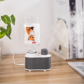 Portable Essential Oil Diffuser with Mineral Water Bottle Tank - USB- Diffusers Suitable for Home, Travel, Office - Quiet Operation, Low Voltage (<36V), Top-Fill Design & Auto Shut-Off (Grey/Blue)