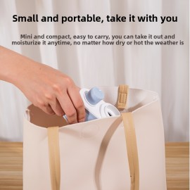 Portable Essential Oil Diffuser with Mineral Water Bottle Tank - USB- Diffusers Suitable for Home, Travel, Office - Quiet Operation, Low Voltage (<36V), Top-Fill Design & Auto Shut-Off (Grey/Blue)