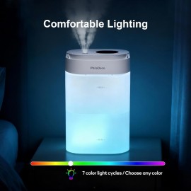 4.5L Cool Mist Humidifier for Bedroom Baby Nursery and Plants Ultrasonic Silent with Aroma Diffuser Multi-Color LED Night Light Leak-Proof and Easy to Clean