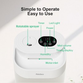 4.5L Cool Mist Humidifier for Bedroom Baby Nursery and Plants Ultrasonic Silent with Aroma Diffuser Multi-Color LED Night Light Leak-Proof and Easy to Clean