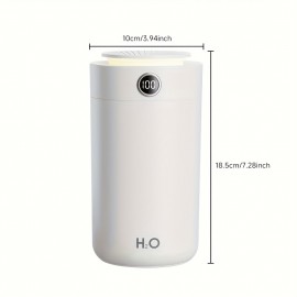 High-Capacity Dual-Outlet Nebulizer & Humidifier with Quiet Operation, USB- Portable Mist Maker, Night & Top-Fill - Suitable for Home, Bedroom, Office - Compact Air Humidifier for Small Rooms (<10㎡)