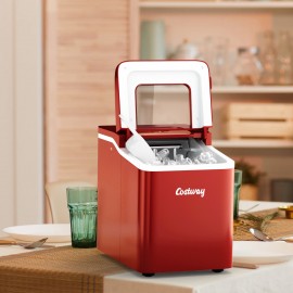 Multigot Portable Ice Maker Machine Countertop 26Lbs/24H Self-cleaning w/ Scoop Red