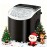 Countertop Ice Maker with Handle, Produces 26 Pounds Of Ice Within 24 Hours And 9 Ice Cubes In 7 Minutes. Portable Ice Maker Includes Ice Basket And Scoop, Suitable for Home/kitchen/camping/apartment Use.
