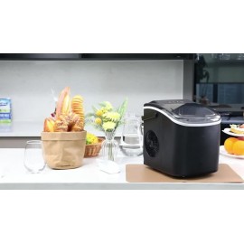 Ice Machines Makers Countertop, Ice Machine With Handle, 26Lbs In 24Hrs, 9 Cubes Ready In 6 Mins, Self-Cleaning Portable Ice Maker, 2 Sizes Of Bullet Ice Cubes For Home And Office Commercial