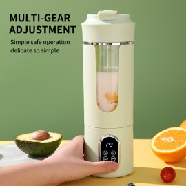 [Smart Juicer Cup] 530ml Large Capacity Smart One-Touch Juicer Cup | 12 Blades & 50W High Power, Auto-Cleaning with Water, USB Rechargeable, Food-Safe ABS Material, Non-Slip Base, Efficient & Fast Nutrition Manager, Juicer For Kitchen, Kitchen Appliance