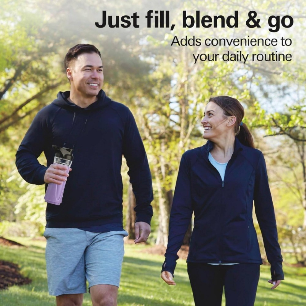 Go Sport Portable Blender with 20oz Tritan Jar & 600W Motor - /Plug- (No Required), Powerful Blending for Smoothies/Protein Shakes, Dishwasher- Travel Jar & Blades, for /Gym/On-the-Go, Black