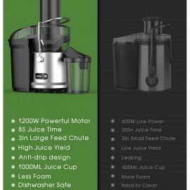 Christmas Gifts, Powerful Juicer, 1200W Juicer Machine With 3