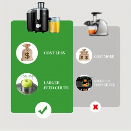 GDOR 600W Compact Centrifugal Juicer For Fruits And Vegetables Space-Saving Design For Healthy Living, Dual Speed, 2.5