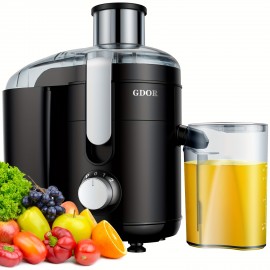 GDOR 600W Compact Centrifugal Juicer For Fruits And Vegetables Space-Saving Design For Healthy Living, Dual Speed, 2.5