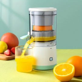 4 color options - portable citrus juicer - multifunctional, automatic orange juice and lemon juicer, detachable design, USB rechargeable battery, food grade PP material, button control - perfect for drinking fresh juice at home.