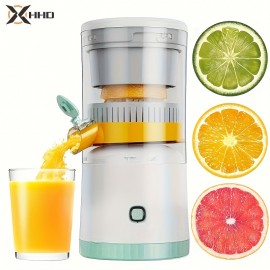 4 color options - portable citrus juicer - multifunctional, automatic orange juice and lemon juicer, detachable design, USB rechargeable battery, food grade PP material, button control - perfect for drinking fresh juice at home.