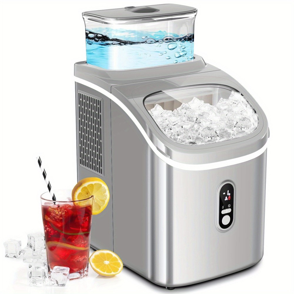 Countertop Ice Machine, with a 1.5 Liter Removable Water Tank, 24 Hours Timer, Automatic Cleaning Function, Up to 35 Pounds of Ice Every Day, 9/ 6-13 Minutes, Portable Ice Maker, Summer Is Cool, Smoothies, Visible Cistern, Holiday Gifts, Outdoor