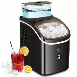 Countertop Ice Machine, with a 1.5 Liter Removable Water Tank, 24 Hours Timer, Automatic Cleaning Function, Up to 35 Pounds of Ice Every Day, 9/ 6-13 Minutes, Portable Ice Maker, Summer Is Cool, Smoothies, Visible Cistern, Holiday Gifts, Outdoor