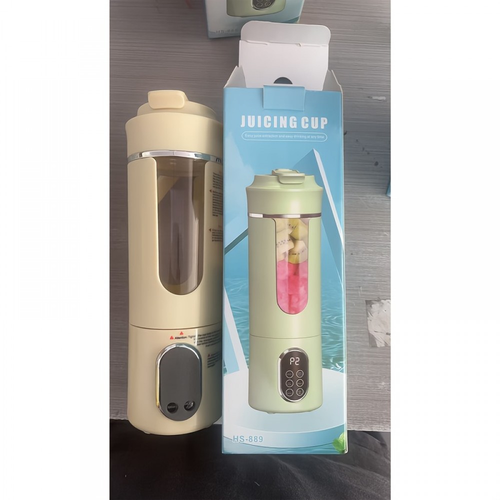 [Smart Juicer Cup] 530ml Large Capacity Smart One-Touch Juicer Cup | 12 Blades & 50W High Power, Auto-Cleaning with Water, USB Rechargeable, Food-Safe ABS Material, Non-Slip Base, Efficient & Fast Nutrition Manager, Juicer For Kitchen, Kitchen Appliance