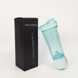 Portable USB Rechargeable Electric Blender Cup • Convenient Fitness Sports Water Cup • Automatically Brew Protein Powder, Milkshakes, Coffee • Suitable for Home, Gym, Outdoor